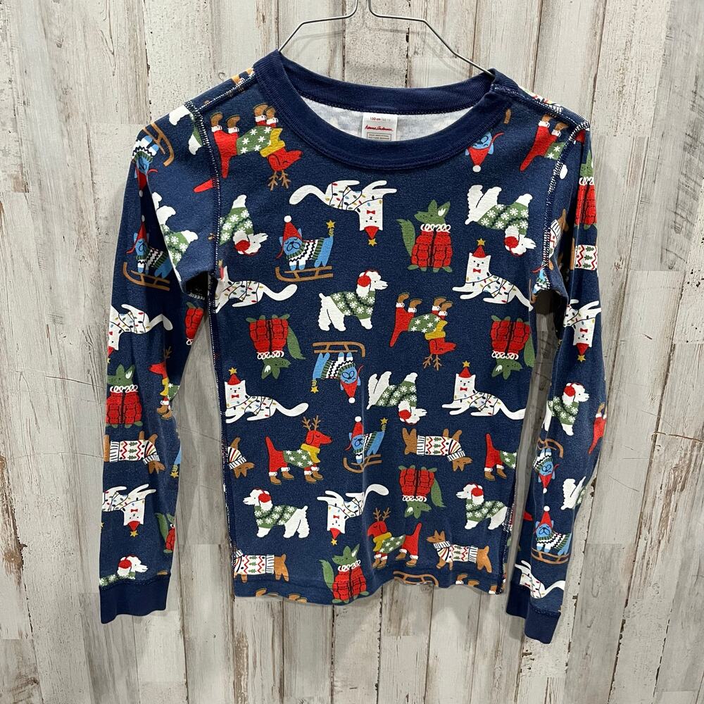 Hanna Andresson Bundled Up Pups Holiday Christmas Pajama Shirt Organic Cotton 12